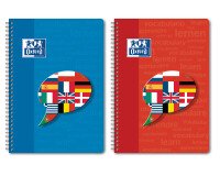 Cahier vocabulaire Oxford color life a5 réglure spécial vocabulaire 96 pages reliure spirale couverture carte coloris assortis