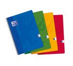 Cahier Oxford Color Life A4 petits carreaux 5mm 100 pages reliure spirale couverture carte coloris assortis