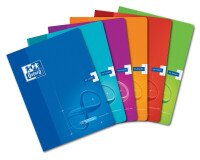 Cahier Oxford infinium 24x32cm grands carreaux seyès 96 pages agrafées couverture synthétique coloris assortis