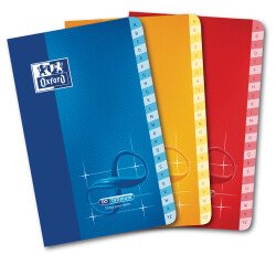 Répertoire Oxford Infinium 9x14cm petits carreaux 5mm 96 pages agrafées couverture synthétique coloris assortis