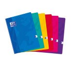 Cahier Oxford Color Life 24x32cm grands carreaux Seyès 192 pages brochées couverture carte coloris assortis