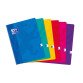 Cahier Oxford color life 24x32cm grands carreaux seyès 192 pages brochées couverture carte coloris assortis