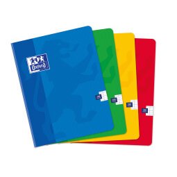 Carnet Oxford color life 17x22cm grands carreaux seyès 288 pages brochées couverture carte coloris assortis