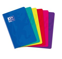Carnet Oxford Color Life 11x17cm petits carreaux 5mm 96 pages agrafées couverture carte coloris assortis