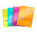 Chemise 3 rabats Oxford Color Life 17x22cm avec élastique couverture carte pelliculée coloris assortis