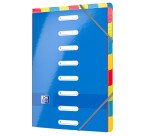 Trieur standard Oxford à double entrée Color Life A4 8 positions couverture carte coloris assortis