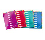 Trieur standard Oxford à double entrée Color Life A4 8 positions couverture carte coloris assortis