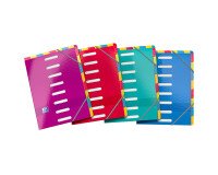 Trieur standard Oxford à double entrée color life a4 8 positions couverture carte coloris assortis