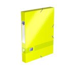 Boîte Oxford capacité standard Color Life 24x32cm dos 40mm avec élastique couverture carte pelliculée coloris assortis