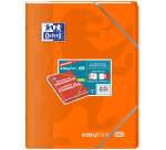 Cahier Easybook Oxford extra large agrafe 240x320 96pages seyes assorti