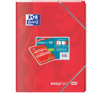 Cahier Easybook Oxford extra large agrafe 240x320 96pages seyes assorti