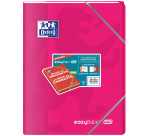 Cahier Easybook Oxford extra large agrafe 240x320 96pages seyes assorti