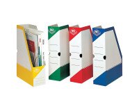 Lot 4 porte-revues Fast 33x25cm dos 8cm couverture carton ondulé coloris assortis