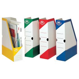 Lot 4 porte-revues Fast 33x25cm dos 8cm couverture carton ondulé coloris assortis