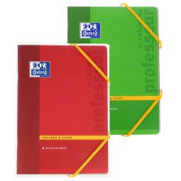 Cahier Oxford enseignants secondaire a4 réglure spécifique 144 pages agrafées coloris assortis