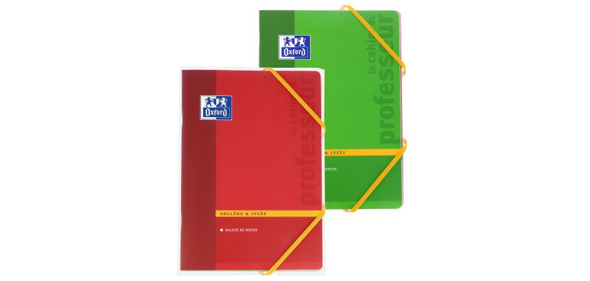 Cahier Oxford enseignants secondaire A4 réglure spécifique 144 pages agrafées coloris assortis