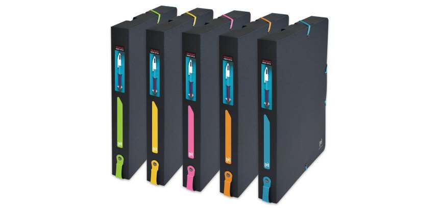 Boite Oxford for student 24x32 Dos40 polypro  opaque assorti