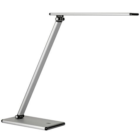 Lampe de bureau led Unilux terra gris métal / noir prise europe