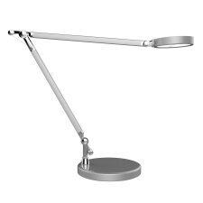 Lampe de bureau led Unilux senza2 gris métal/chrome prise europe