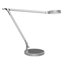 Lampe de bureau Led Unilux senza2 gris métal/chrome prise Europe