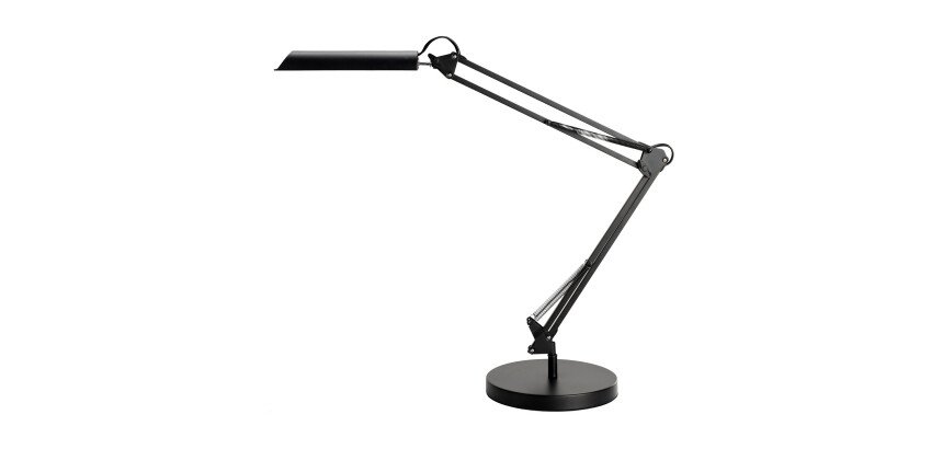 Lampe de bureau led Unilux swingo noir prise europe