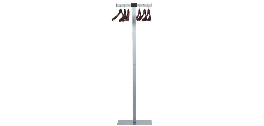 Portemanteau Unilux Spirit gris métal + 6 cintres