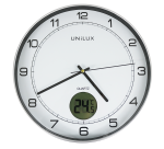Pendule Unilux tempus gris métal