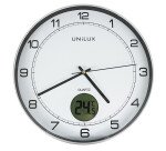 Pendule Unilux tempus gris métal