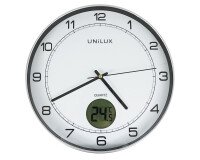 Pendule Unilux tempus gris métal