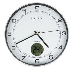 Pendule Unilux tempus gris métal