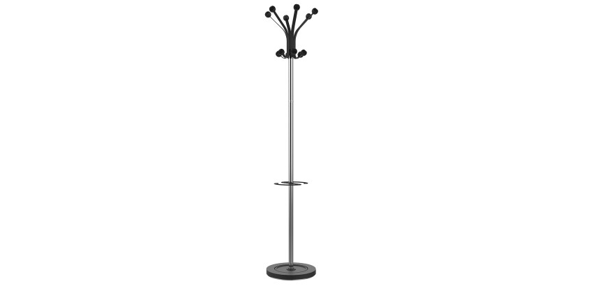 Portemanteau Unilux Hakea chrome/noir