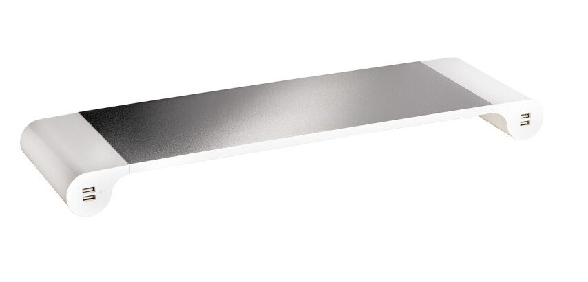 SuPPort écran Unilux Study gris métal/blanc