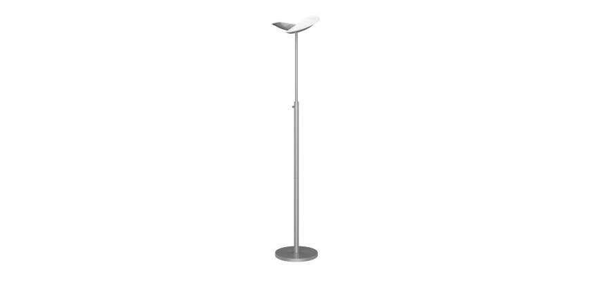 Lampadaire Led Unilux Zelux gris métal prise Europe