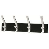 Patère quadruple Unilux gris métal/noir