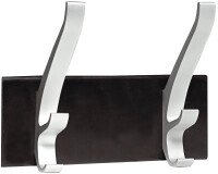 Patère double Unilux cypres gris métal/noir