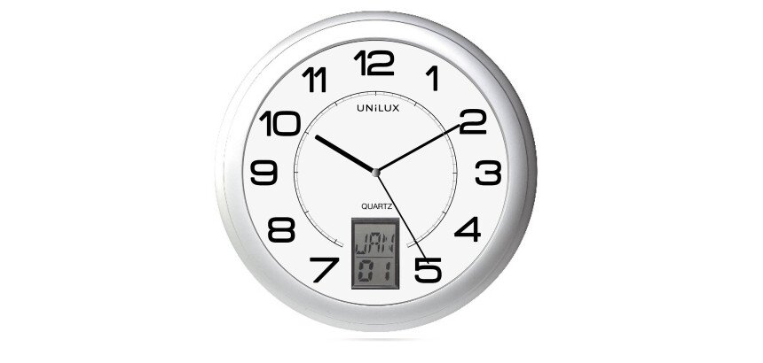 Pendule Unilux instinct gris métal