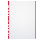Pochettes perforées A4 avec bande colorée, PP, 0,09 m