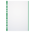 Pochettes perforées A4 avec bande colorée, PP, 0,09 m