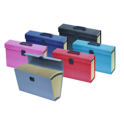 Trieur valisette extensible 16 positions en carton compact pellicule assorti