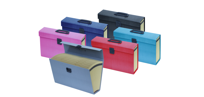 Trieur valisette extensible 16 positions en carton compact pellicule