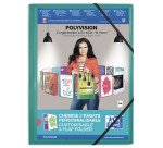 Chemise à élastique 3 rabats polypropylène personnalisable Oxford Polyvision 24 x 32 cm couleurs assorties