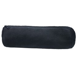 Fourre-tout rond Oxford cuir huile noir