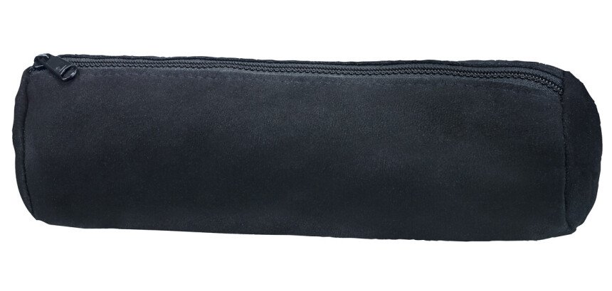 Fourre-tout rond Oxford cuir huile noir