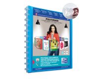 Protège-documents Oxford variozip polyvision a4 40 vues / 20 pochettes amovibles couverture polypro bleu
