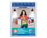 Protège-documents Oxford polyvision a4 40 vues / 20 pochettes couverture polypro tranlucide incolore