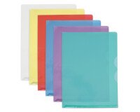 Boîte de 50 pochettes-coin Oxford fard'or a4 pvc lisse épaisseur 14/100ème coloris assortis