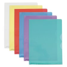 Boîte de 50 pochettes-coin Oxford fard'or a4 pvc lisse épaisseur 14/100ème coloris assortis