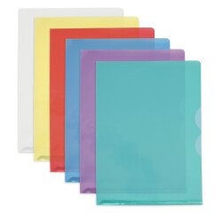 Boîte de 50 Pochettes-coin Oxford Fard'Or A4 PVC lisse épaisseur 14/100ème coloris assortis