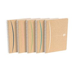 Cahier Oxford touareg integrale 148x210 180pages recycle ligne 7mm assorti