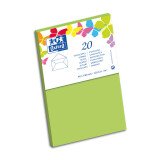 Lot de 20 enveloppes Oxford 90x140   gommee patte pointue de visite vert